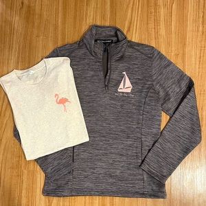 Hey Friends (featured on the Drew Barrymore Show) 1/4 Zip pullover and t-shirt